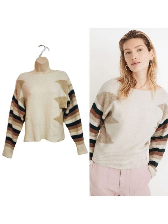 Madewell Sweaters - Madewell Beige Tan Wool Blend Sweater Small